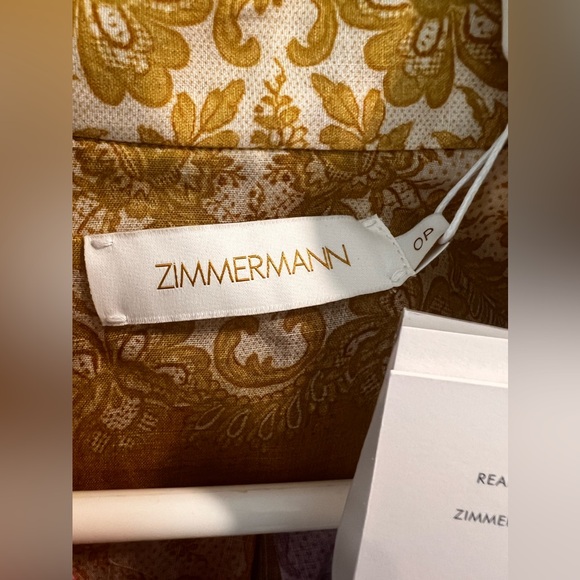 NWT Zimmermann Dancer Short Sleeve Shirt Size 2P - Picture 2 of 6